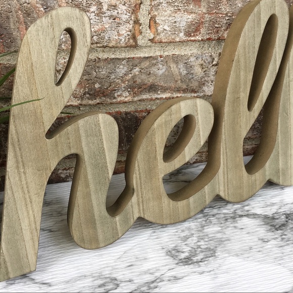 Wooden Script ‘Hello’ Decor - Picture 4 of 6
